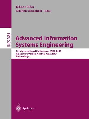 cover image of Advanced Information Systems Engineering